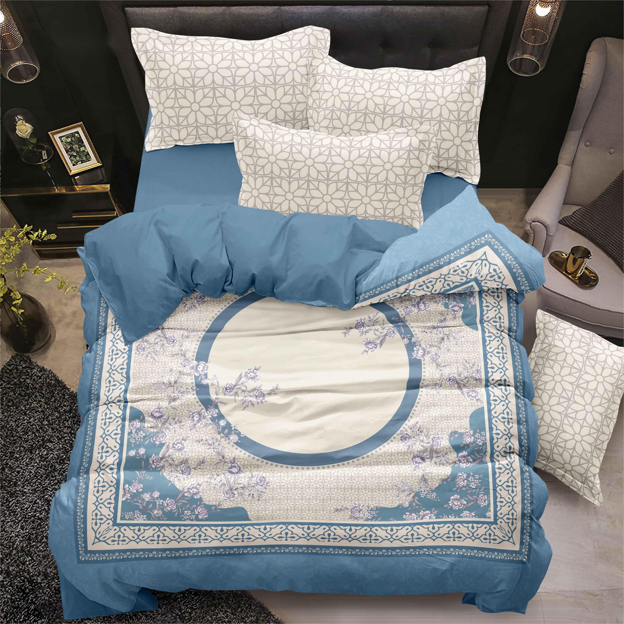 Flower Digital Printed Bed Bed Set Cozy Design